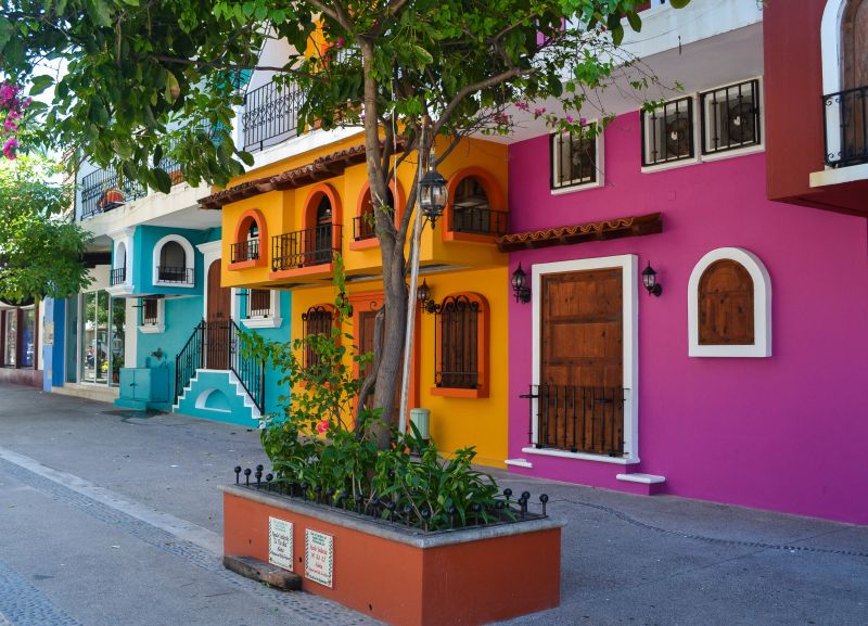 Colorful Garage Facade